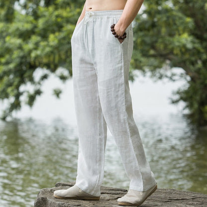 Valissen™ Riviera Linen Trousers – Relaxed Fit Wide-Leg Pants with Practical Pockets