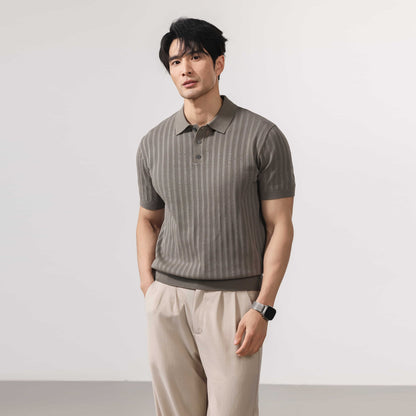 SHORT-SLEEVE KNIT POLO