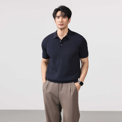 SHORT-SLEEVE KNIT POLO