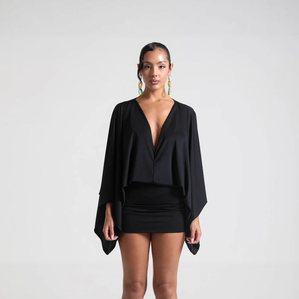 Loose Fit V-Neck Dress
