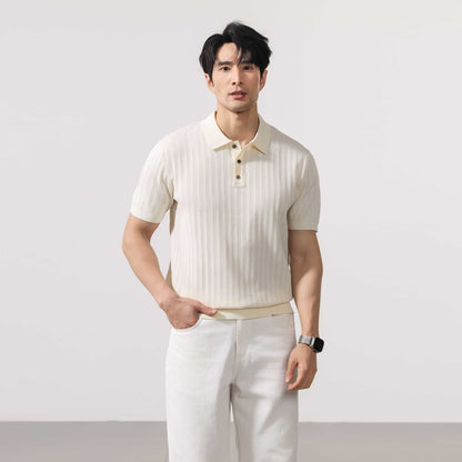 SHORT-SLEEVE KNIT POLO