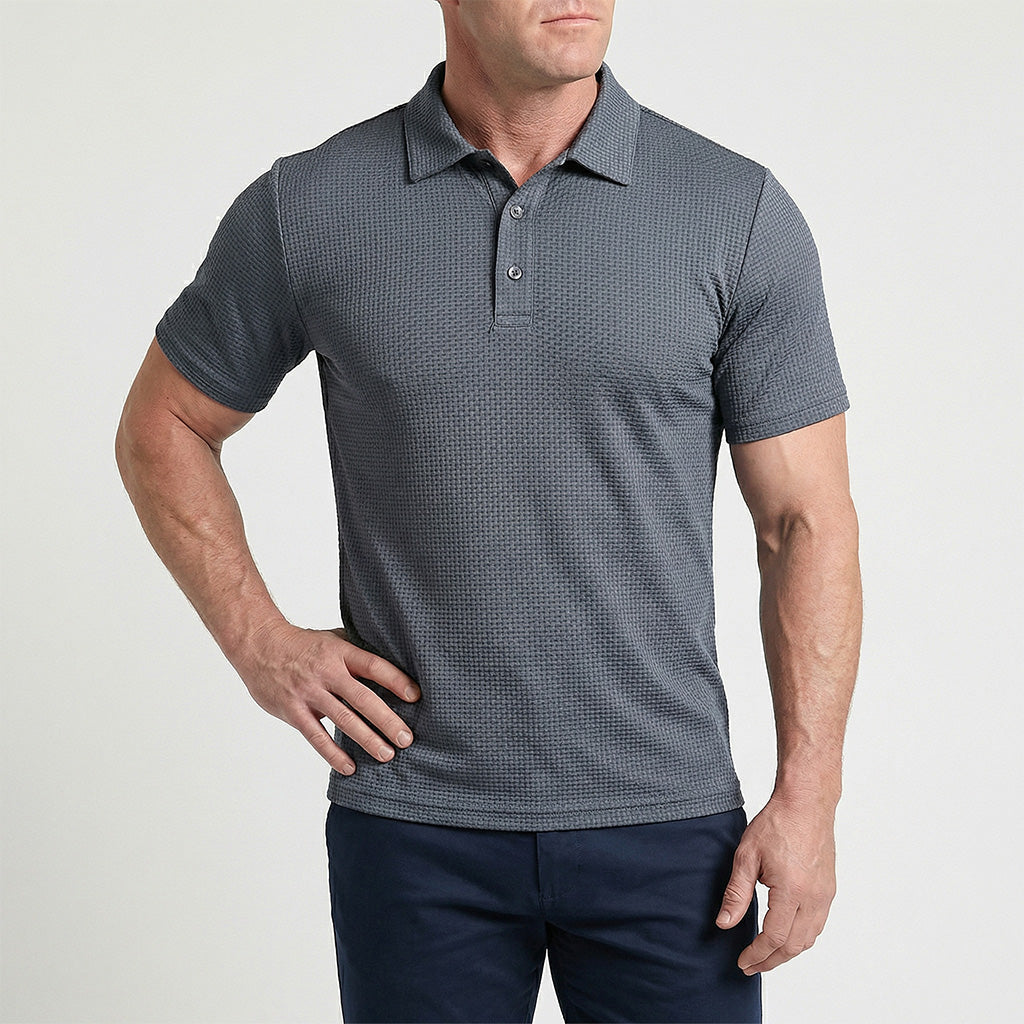 VALISSEN Textured Waffle Polo