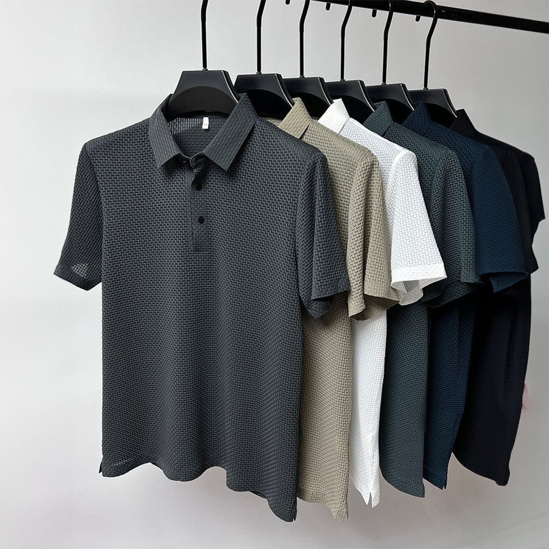 VALISSEN Textured Waffle Polo