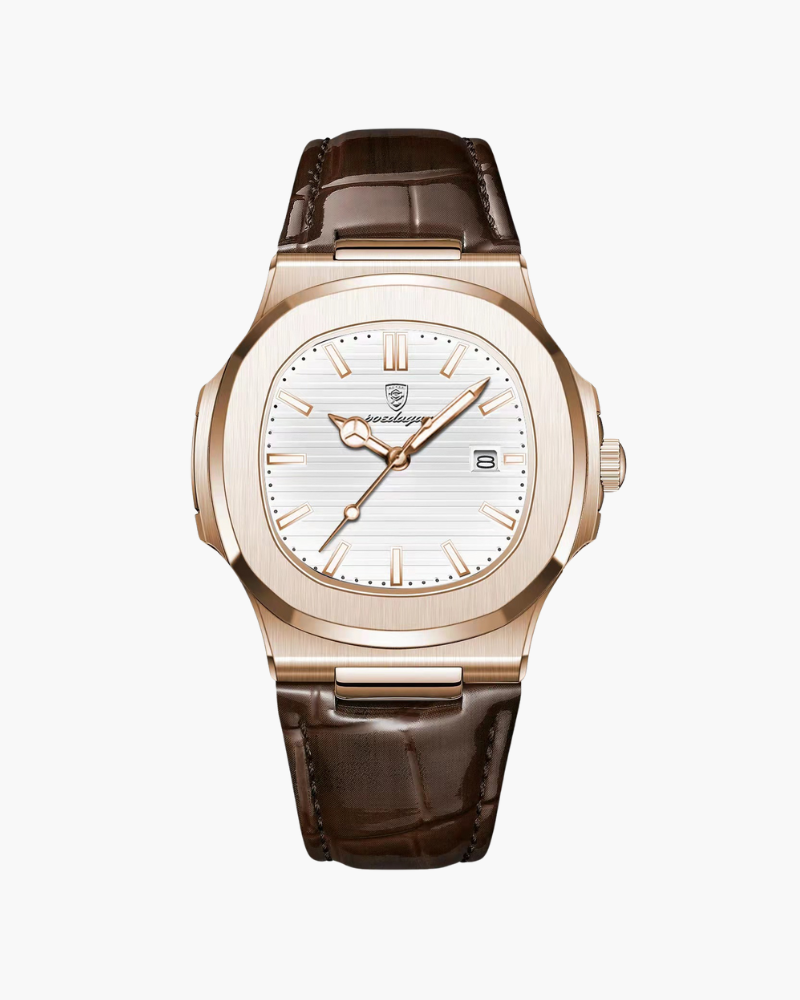 Relógio Lisbon Leather Aço Inoxidável 41MM Couro Masculino
