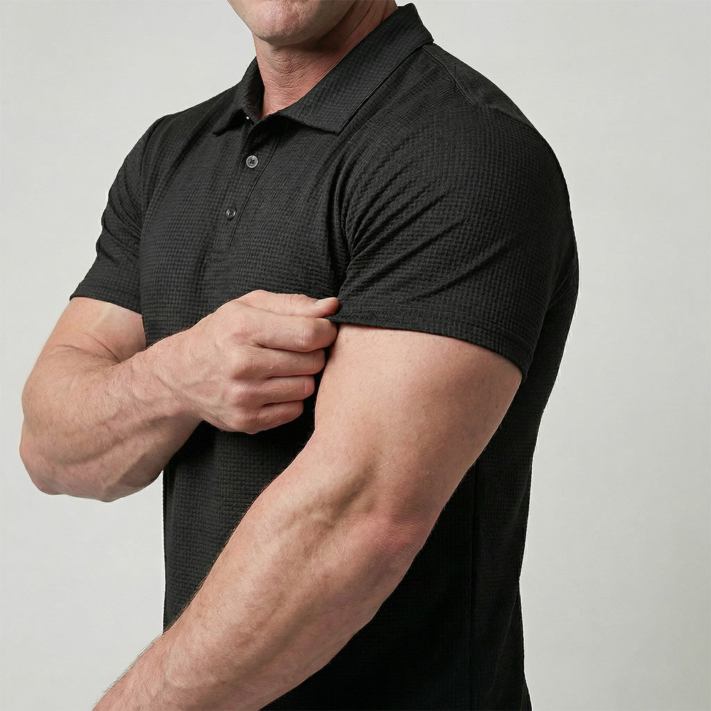 VALISSEN Textured Waffle Polo