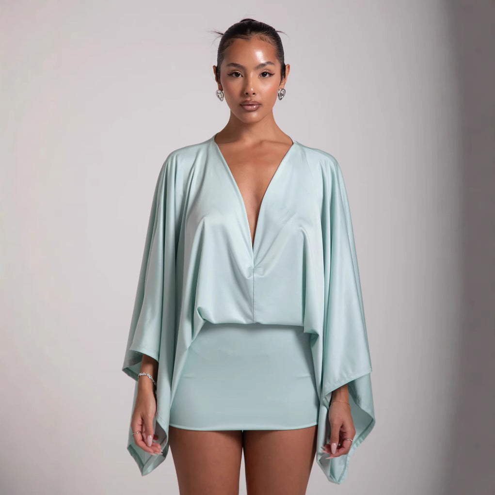 Loose Fit V-Neck Dress