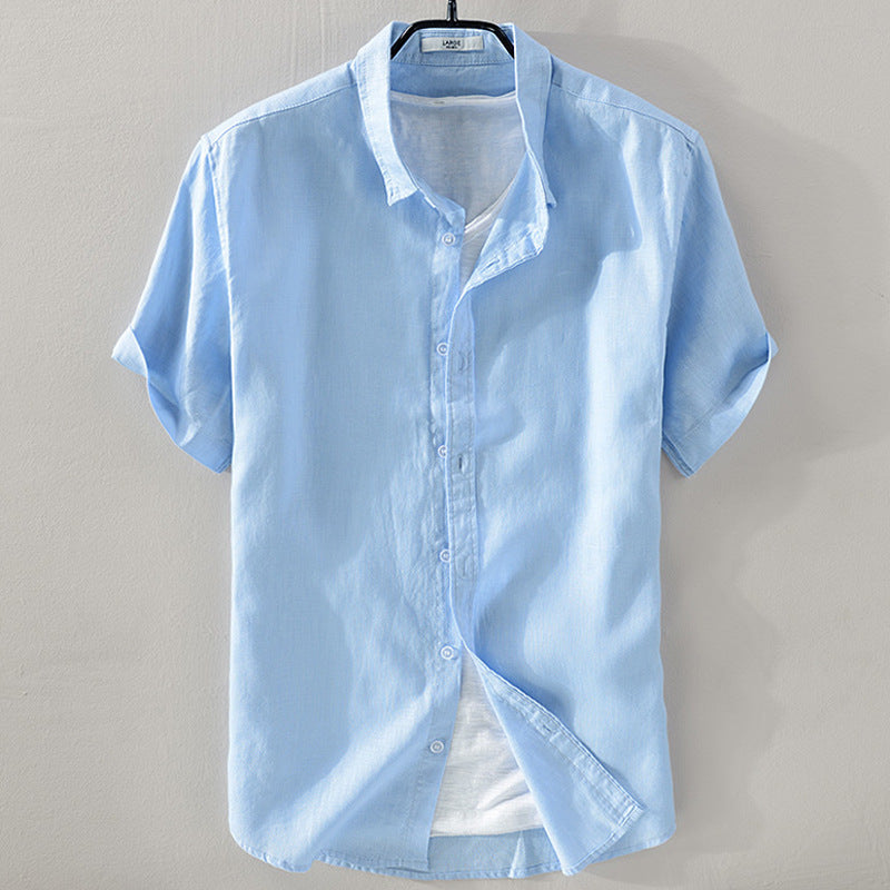 Premium Short Sleeve Linen Shirt for Men