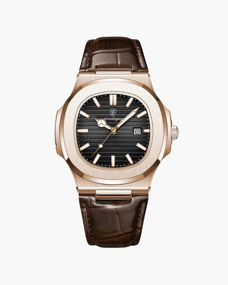 Relógio Lisbon Leather Aço Inoxidável 41MM Couro Masculino