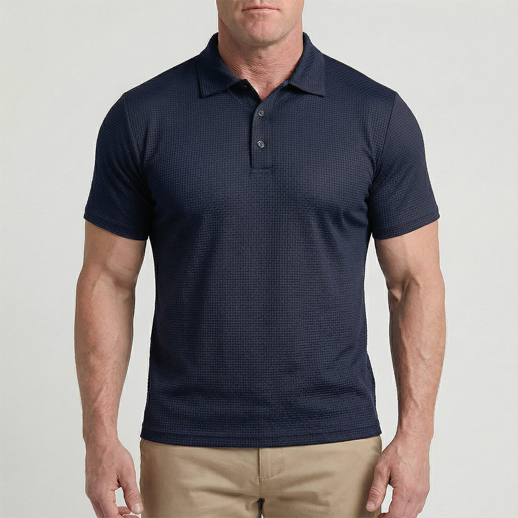 VALISSEN Textured Waffle Polo