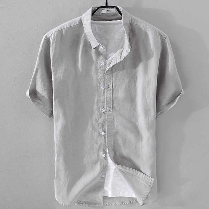 Premium Short Sleeve Linen Shirt for Men