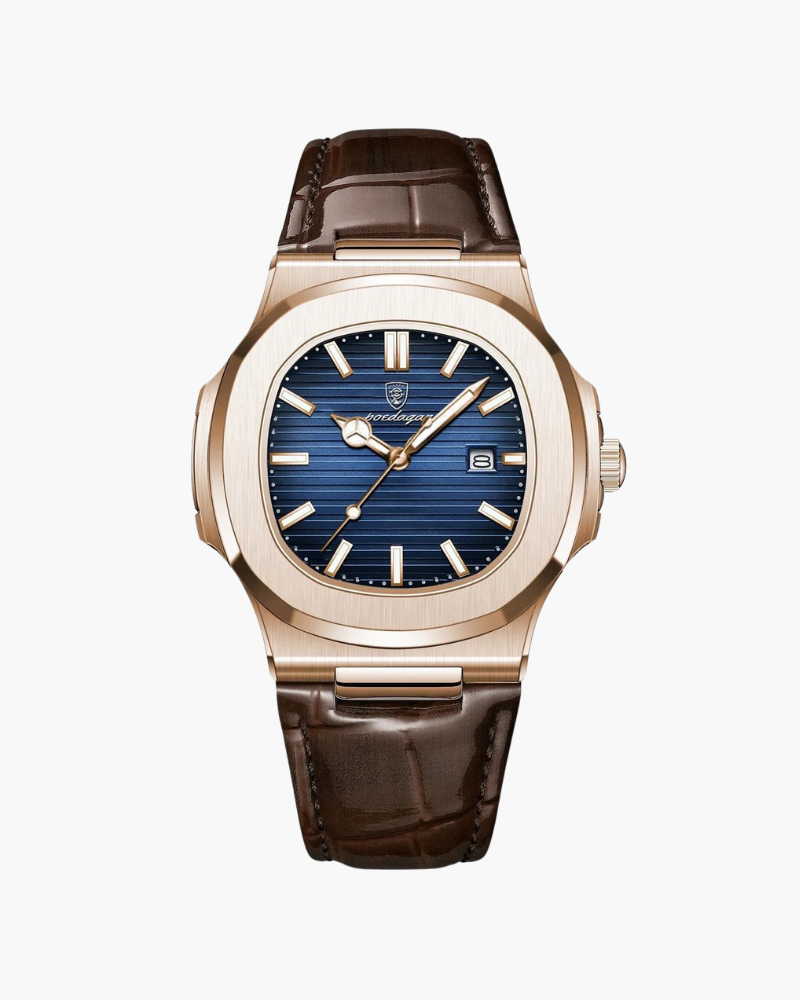 Relógio Lisbon Leather Aço Inoxidável 41MM Couro Masculino