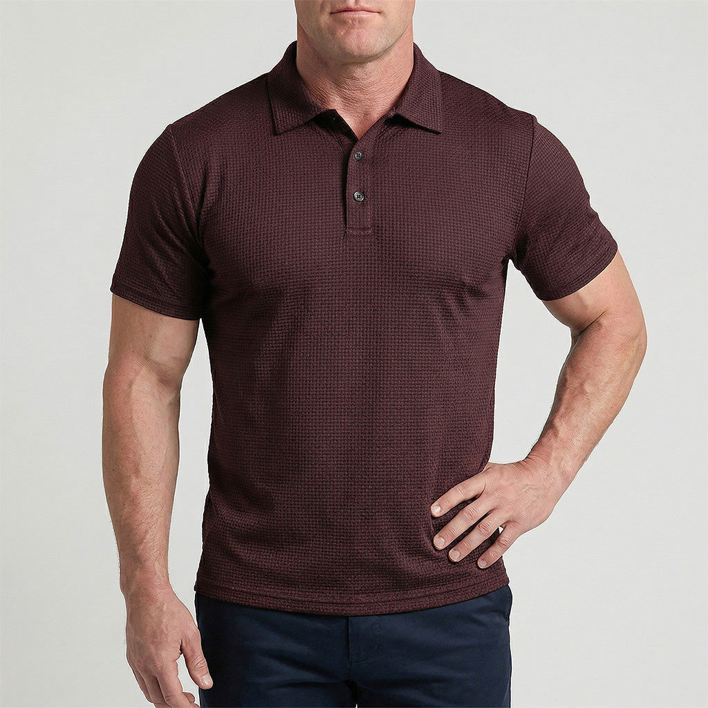 VALISSEN Textured Waffle Polo