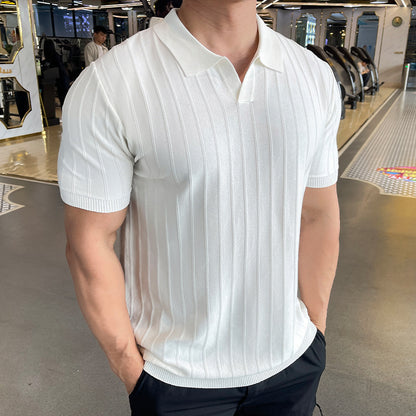 Summer Ice Silk Men Polo Shirt