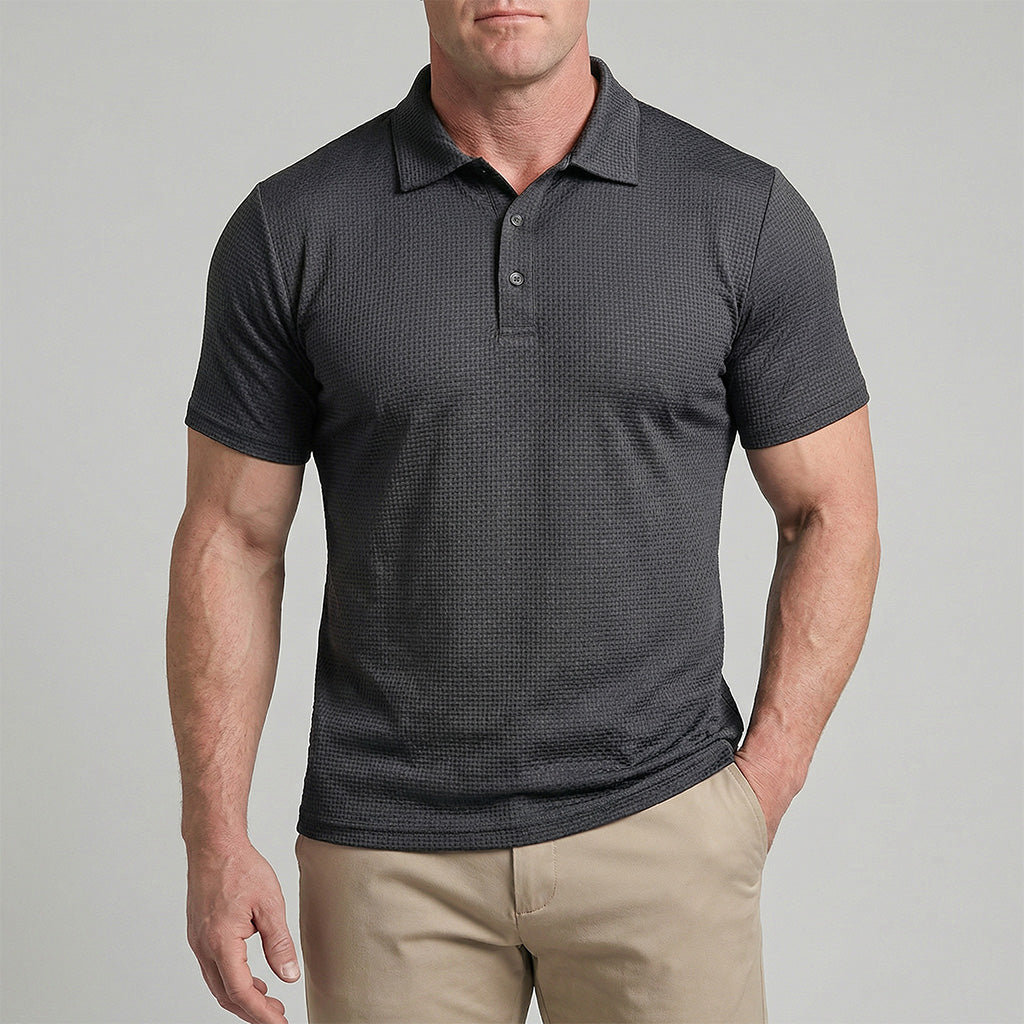 VALISSEN Textured Waffle Polo