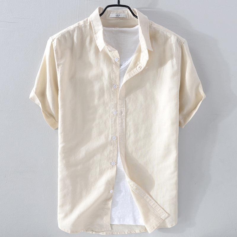 Premium Short Sleeve Linen Shirt for Men