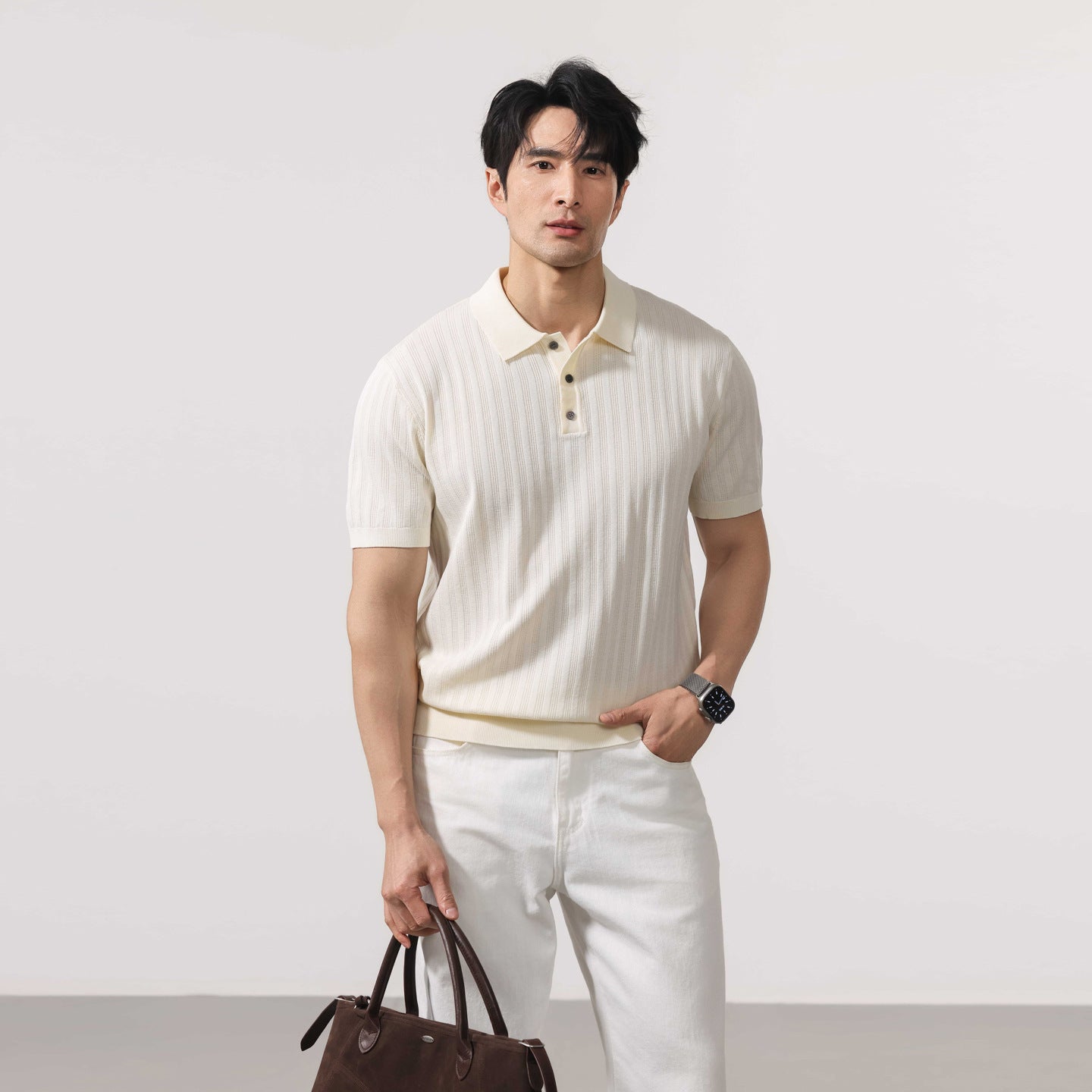 SHORT-SLEEVE KNIT POLO