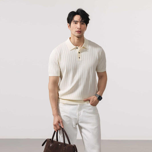 SHORT-SLEEVE KNIT POLO