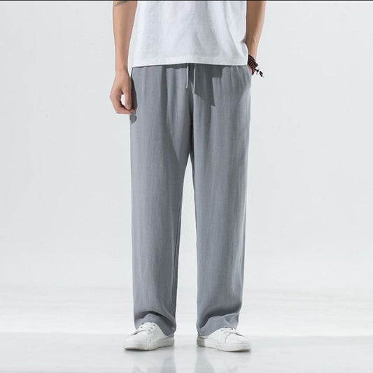 Valissen™ Riviera Linen Trousers – Relaxed Fit Wide-Leg Pants with Practical Pockets