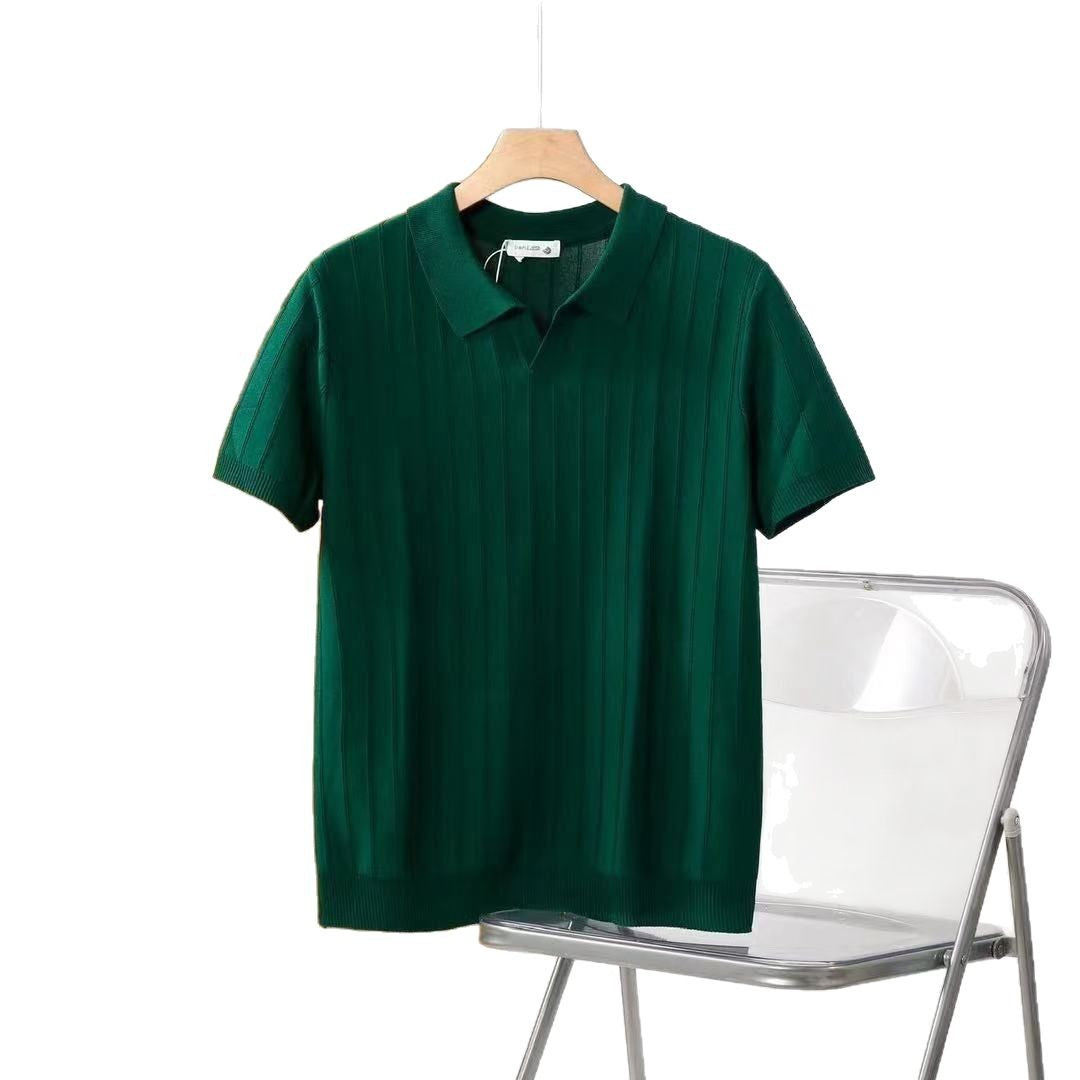 Summer Ice Silk Men Polo Shirt