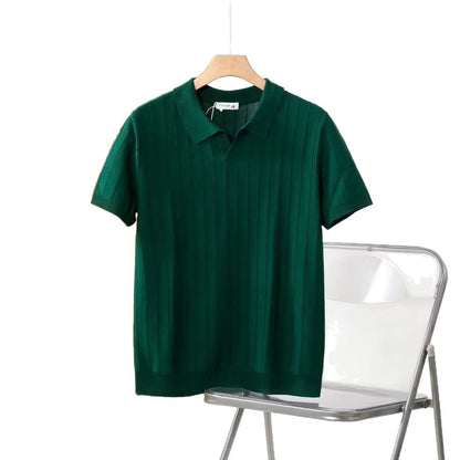 Summer Ice Silk Men Polo Shirt