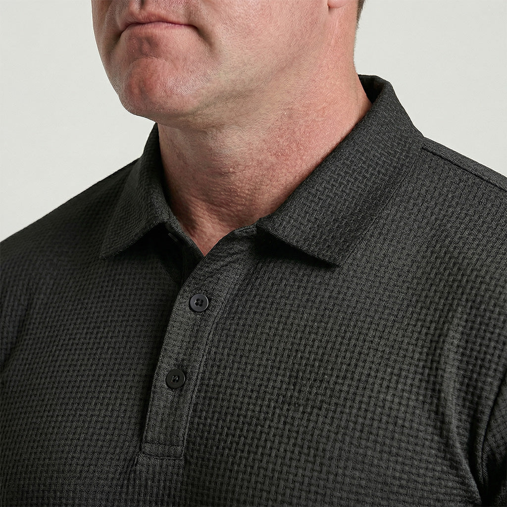 VALISSEN Textured Waffle Polo