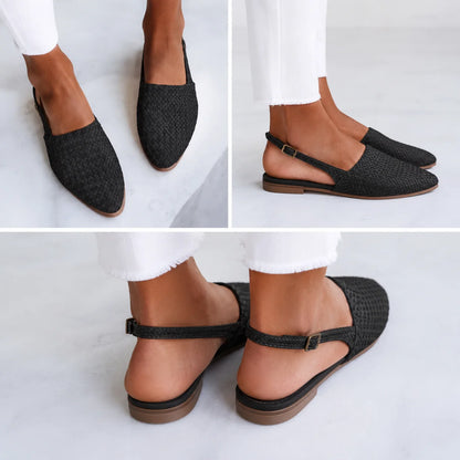 Simone | Braided Back Strap Moccasins
