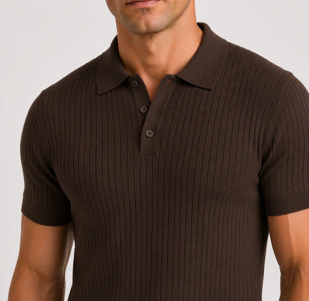 RIBBED KNIT POLO SHIRT – MEN'S POLO | VALISSEN