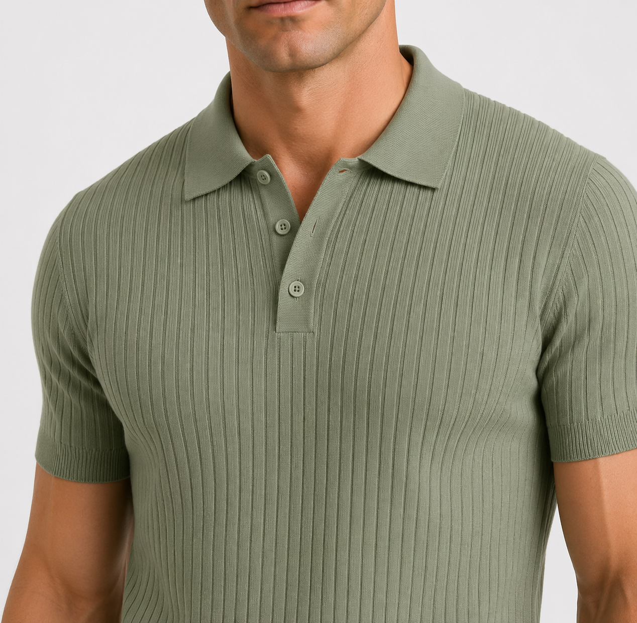 RIBBED KNIT POLO SHIRT – MEN'S POLO | VALISSEN
