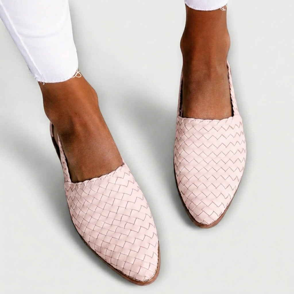 Simone | Braided Back Strap Moccasins