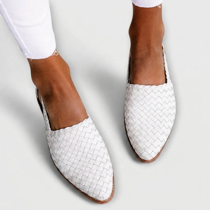 Simone | Braided Back Strap Moccasins
