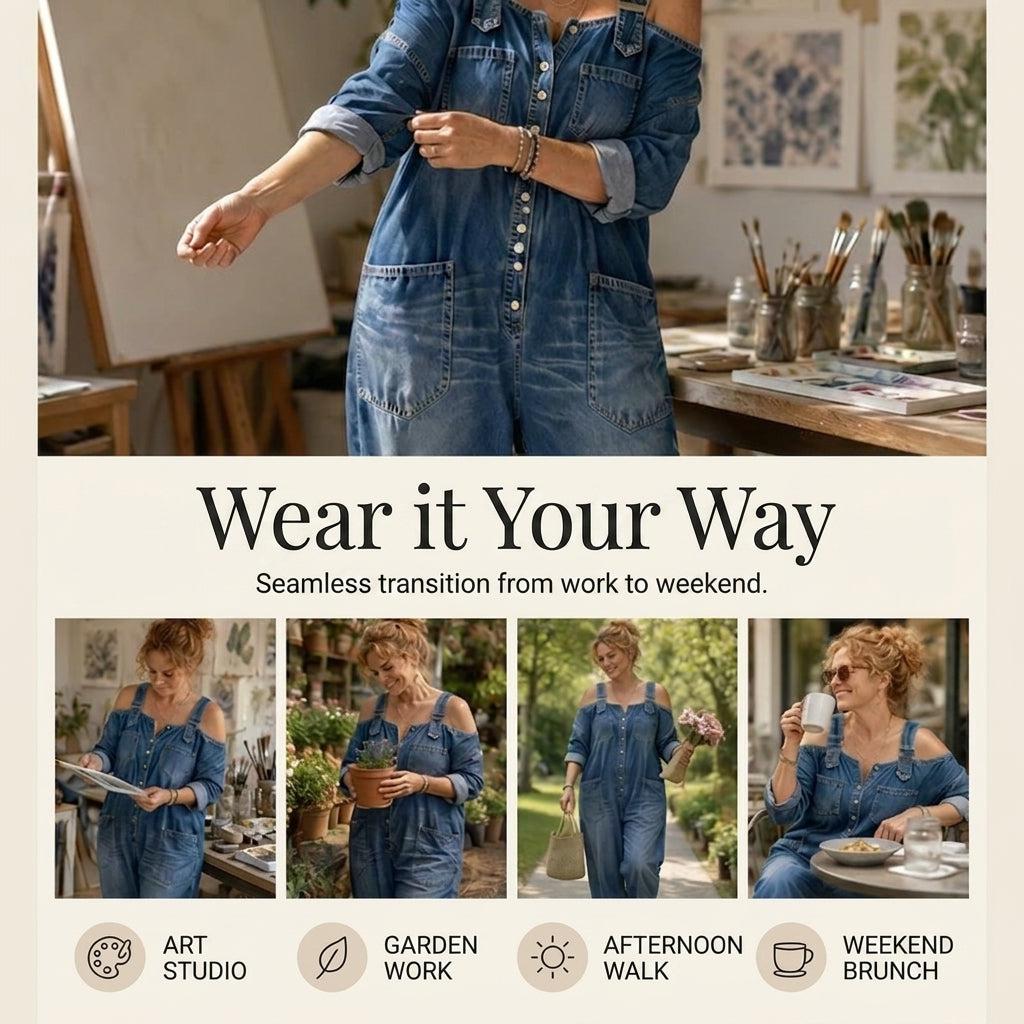 WIDE-LEG JUMPSUIT WITH POCKETS