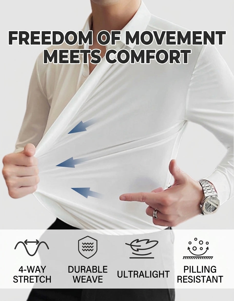 MEN’S STRETCH SHIRT – WRINKLE-FREE & COMFORTABLE
