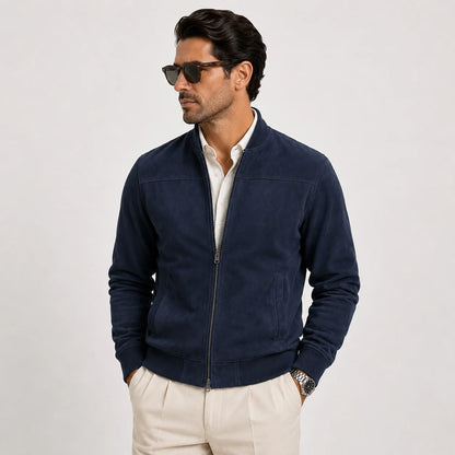 MEN'S SUEDE BOMBER JACKET