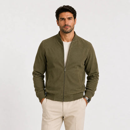 MEN'S SUEDE BOMBER JACKET