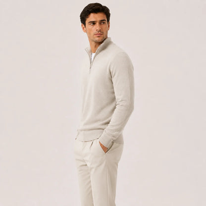 MEN'S QUARTER-ZIP KNIT SWEATER
