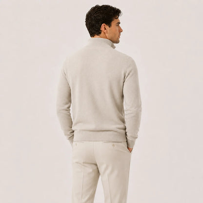 MEN'S QUARTER-ZIP KNIT SWEATER