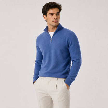 MEN'S QUARTER-ZIP KNIT SWEATER
