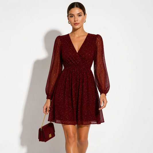 WOMEN'S GLITTER MINI DRESS
