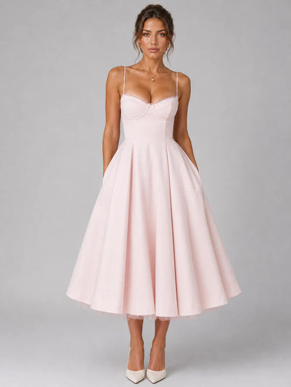 Sleeveless Wrap Midi Dress