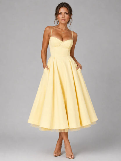 Sleeveless Wrap Midi Dress