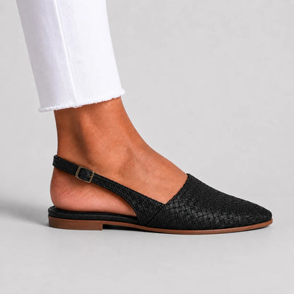 Simone | Braided Back Strap Moccasins