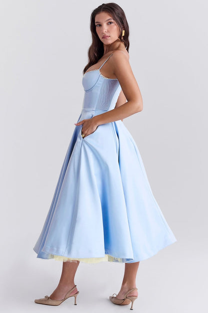 CINDY TULLE MIDI DRESS