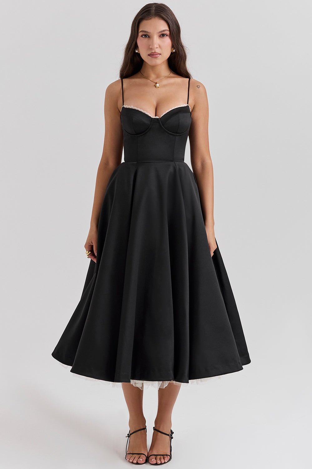 CINDY TULLE MIDI DRESS