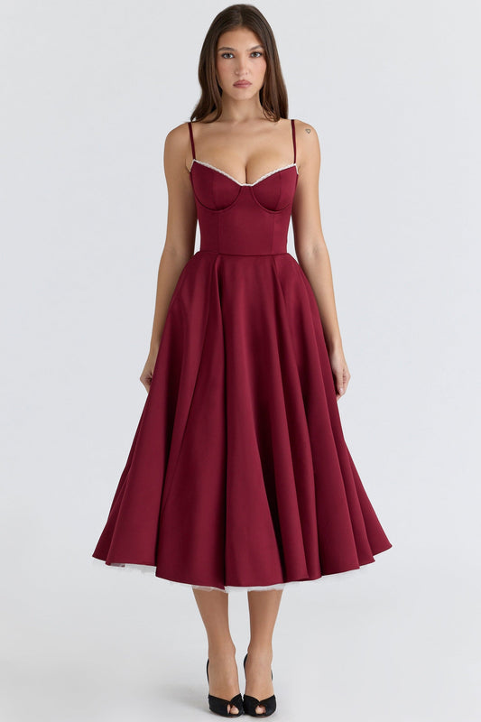 CINDY TULLE MIDI DRESS