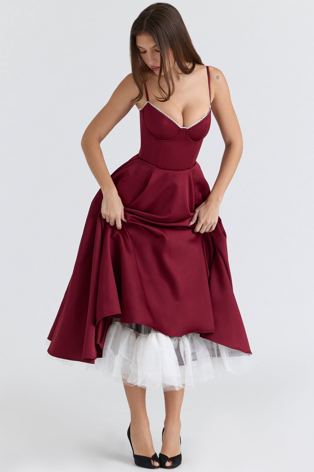 CINDY TULLE MIDI DRESS