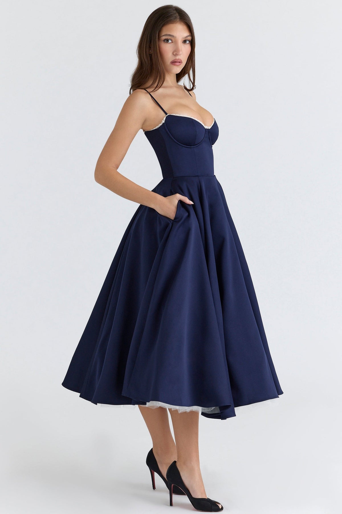 CINDY TULLE MIDI DRESS