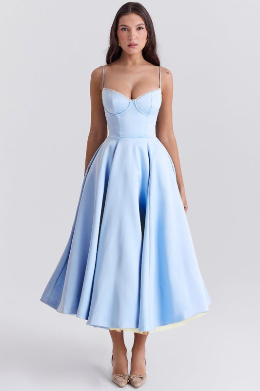 CINDY TULLE MIDI DRESS