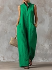 ELEGANT LINEN-BLEND JUMPSUIT