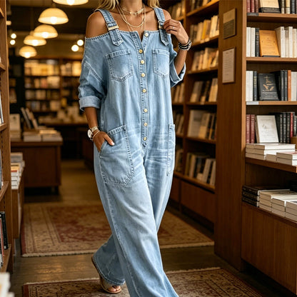WIDE-LEG JUMPSUIT WITH POCKETS